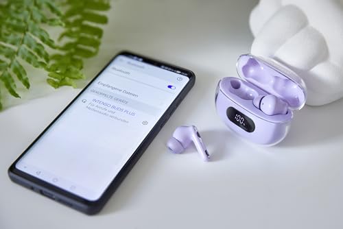 Écouteurs sans fil Intenso Buds Plus T313AE violet avec réduction active du bruit ANC
