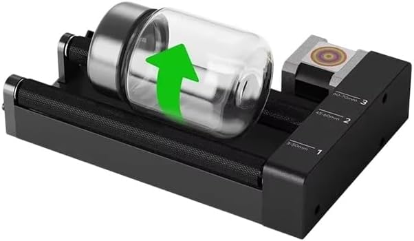 Rotary Engraving Attachment for CO2 Laser Engraver Cutter & XTool D1 Portable Laser Printer (Rotary Attachment)