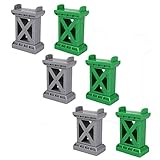 Ioffersuper Train Bridge Pier Track Railway Accessories Compatible All Major Brands, 6 Pcs