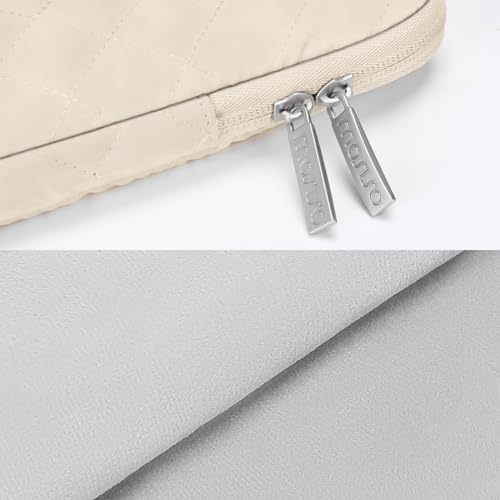 MOSISO Laptop Case 15 inch, 15 inch Laptop Sleeve Compatible with MacBook Air M4 M3 M2 2025 2024 2023, Dell XPS Plus, Square Quilted Vertical Computer Bag with Pocket&Small Case, Sand by MOSISO - Image 5