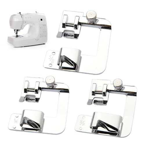 3Pcs Pie Prensatelas Dobladillo Enrollado para Máquina de Coser miniatura 2