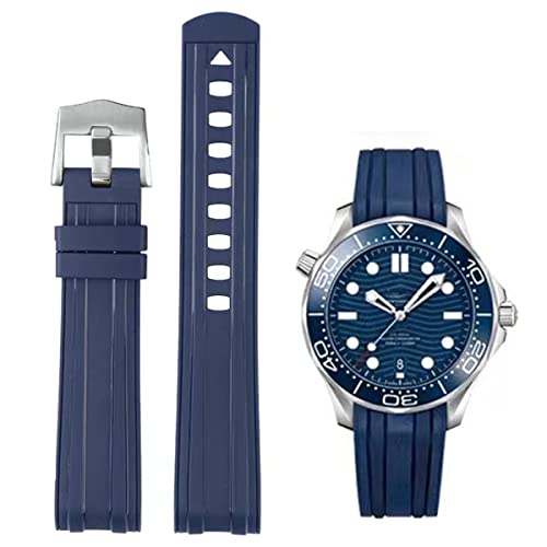 Correa de repuesto de goma Omega Moonswatch con hebilla de acero
