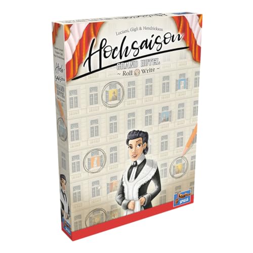 Juego de dados Grand Hotel Roll & Write con mecánicas tácticas de 45 minutos