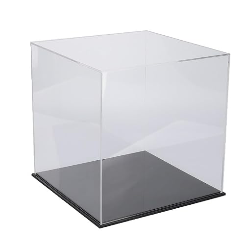 Cube Acrylic Display Case 24 16 28 30 Inch Tall, Dust Proof Protection Showcases for Figures Doll/ Toys Home Storage, Rectangular Organizers Box(10x10x10"/25x25x25cm)