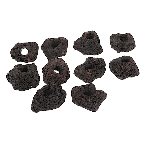 Lurrose 10個 火山石植民地化リング 水草固定リング 水族館 魚 水槽の装飾 水槽の生息地 水槽の洞窟 水槽の背景 大きな水槽 水槽の付属品 水 景飾り 家庭用水槽用品 水槽橋 火山岩