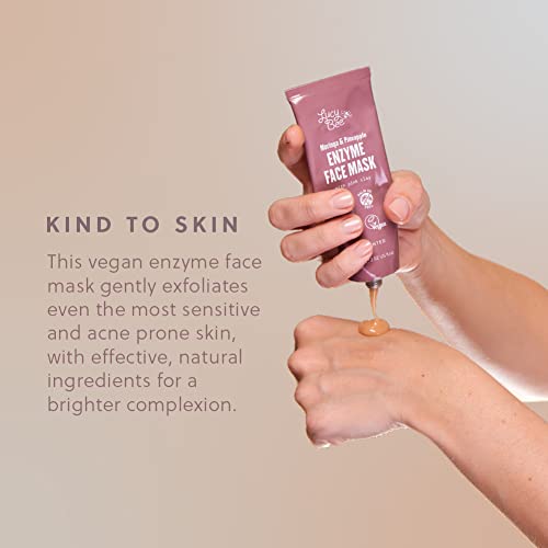Lucy Bee Pineapple Enzyme Face Mask & Gel Cleanser, Certified Organic Rinse Off Face Mask, Gently Exfoliate & Unclog Pores - Image 3