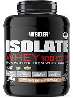 Weider Isolate Whey 100 CFM (2kg) Chocolate-Fondant Flavour. Protein Powder with 25g Proteins and 5g BCAAs per Serving. Zero added Sugar. Aspartame-Free.