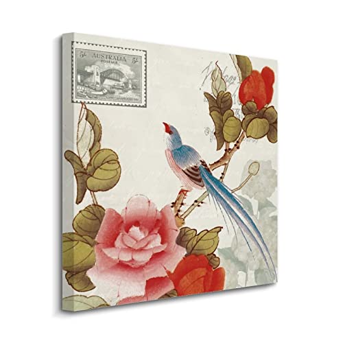 Peinture sur toile oiseau rétro français de haute qualité