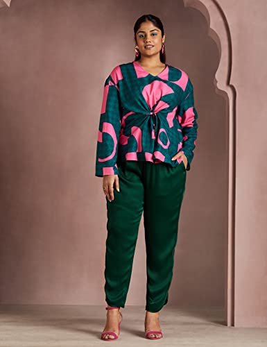 Image of RIVER by Narendra Kumar Premium Designer Women's Geometric Print Top