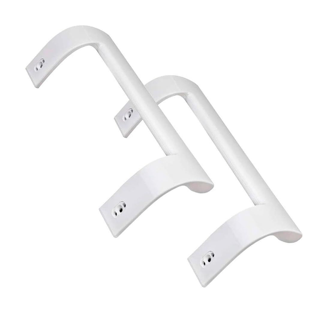 Tirador Para Puerta De Frigorífico | Compatible Con Beko, Saivod y Smeg | Kit 2 Asa Puerta Frigorifico Color Blanco | Tirador Nevera Compatible y Recambios Frigorificos De Instalación Fácil