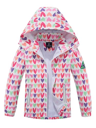 Image of SaphiRose Kids Waterproof Rain Jacket Mesh Lined with Removable Hood | Lightweight rain coat, windproof, breathable, school, camping, travel, outdoor play, boys and girls