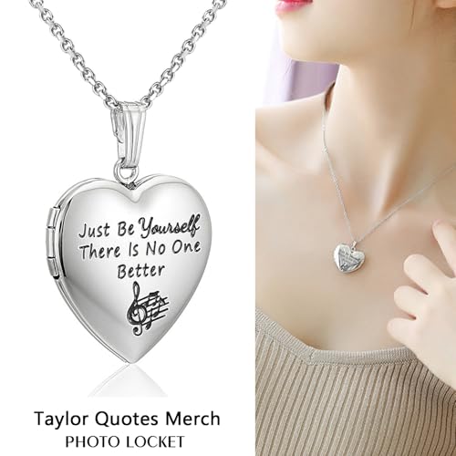 Image of Love Heart Locket Necklace That Holds Pictures Stitch-Shape Necklace Stuff Gifts Ohana Photo Lockets Necklace