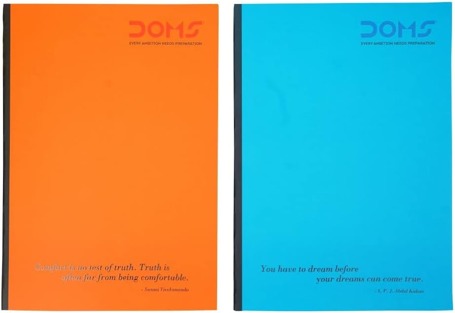 Doms Neon Series Soft Bound Notebook | Single Line, 200 Pages | 29.7 x ...