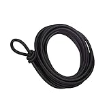 Cuerda elástica resistente de 5 metros y 5 mm de grosor para actividades al aire libre y reparaciones. Disponible en negro y blanco