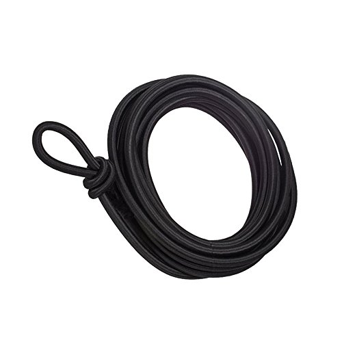 Cuerda elástica resistente de 5 metros y 5 mm de grosor para actividades al aire libre y reparaciones. Disponible en negro y blanco