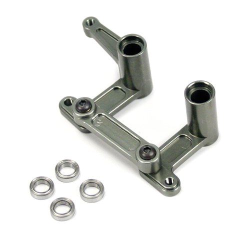Atomik - Alloy Steering Bellcrank Set - Replacement Part for 1/10 Traxxas Models - Hardened Billet 6061 Aluminum - Lightweight & Durable Performance - Front Chassis Upgrade Part 3743 - Grey