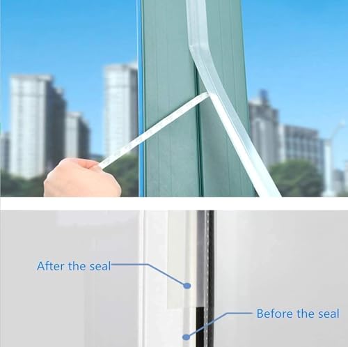Image of Silicone Door Sealing Tape - 45 MM (3 Meter, White) | Soundproof, Windproof, Self Adhesive Sealing Sticker for Window Gaps, Insects, Bottom of Doors, Weather Stripping tape