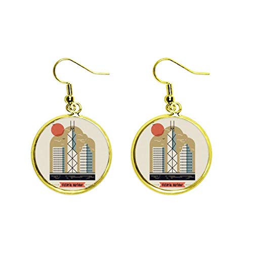 Pendientes dorados largos Puerto Victoria joyeria mujer pendientes de gota para vestidos de fiesta