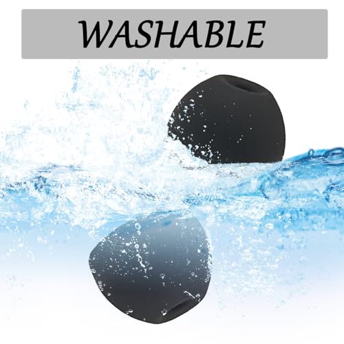 Replacement Eartips for Powerbeats 2 Powerbeats 3 Wireless Beats, Silicone Earbuds XS/S/M/L 4 Size Earbuds Eartips，Flexible Rubber Cover Skin Accessories-Black