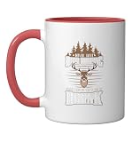 Never take Deer Hunting advice from me - Deer Hunter Ceramic Mug, Red/White