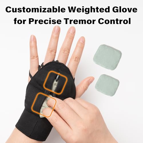 Image of Weighted Gloves for Tremors, Wrist Weights for Hand Tremors and Parkinsons Patients, Steady Hand Adjustable Weighted Gloves (Patent Pending)