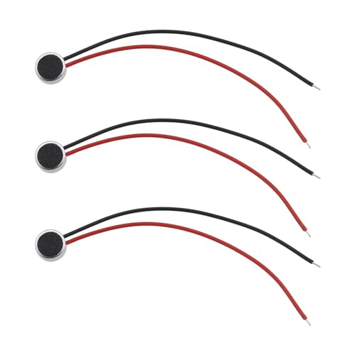 EMSea 10 Stück 6027 MIC Elektret-Kondensatormikrofon mit Kabel 6 x 2,7 mm Geräuschunterdrückung für Telefon, MP3, MP4, Laptop, Digitalkamera, Gegensprechanlage, Monitor
