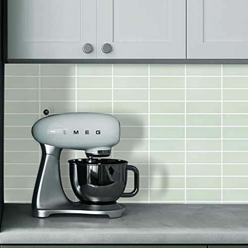 Backsplash Tile For Kitchen Peel And Stick, New Upgrade 12" X 12" Large Premium Subway Tiles Peel And Stick Backsplash For Kitchen, Stick On Tiles For Backsplash Kitchen, Sage Green (10-Sheet) #TOP7