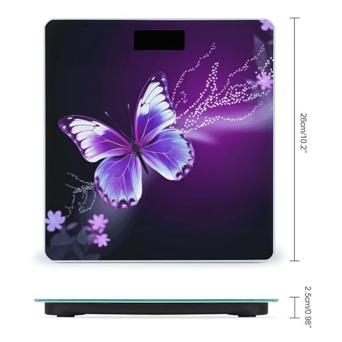 Báscula de baño digital Lovely Purple Butterfly miniatura 2