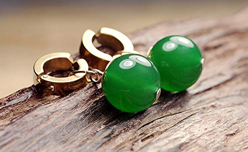 Anime Super Black Gk Time 925 Sterling Silver Finger Ring Earring (Pair Green) #TOP2