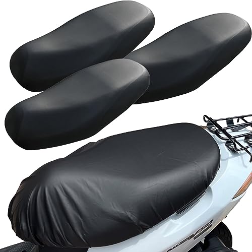 E-FINDS バイクシートカバー 原付 大型 オートバイ スクーター シートカバー 張り替え 補修 シートカバー 取り付け簡単 耐摩擦 耐久性 超強弾力 保護 汎用 防水 汚れ 日焼け防止 抗酸化 (Mサイズ 3枚セット)