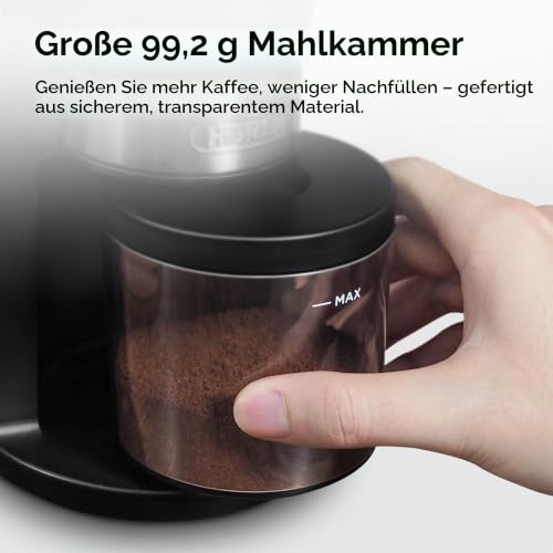 HIBREW G3 Elektrische Kaffeemühle, 210g Trichter – Ansicht 6
