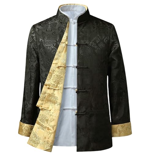 Veste homme automne mince style chinois réversible col montant