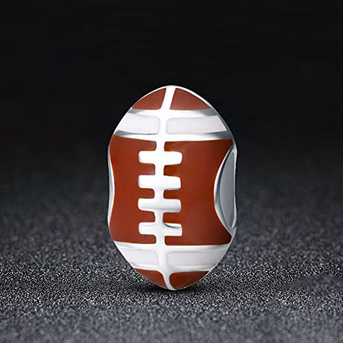 925 Sterling Silver Football Charm for Pandora Bracelet - USA Football Ball Sport Charm, Birthday, Christmas4