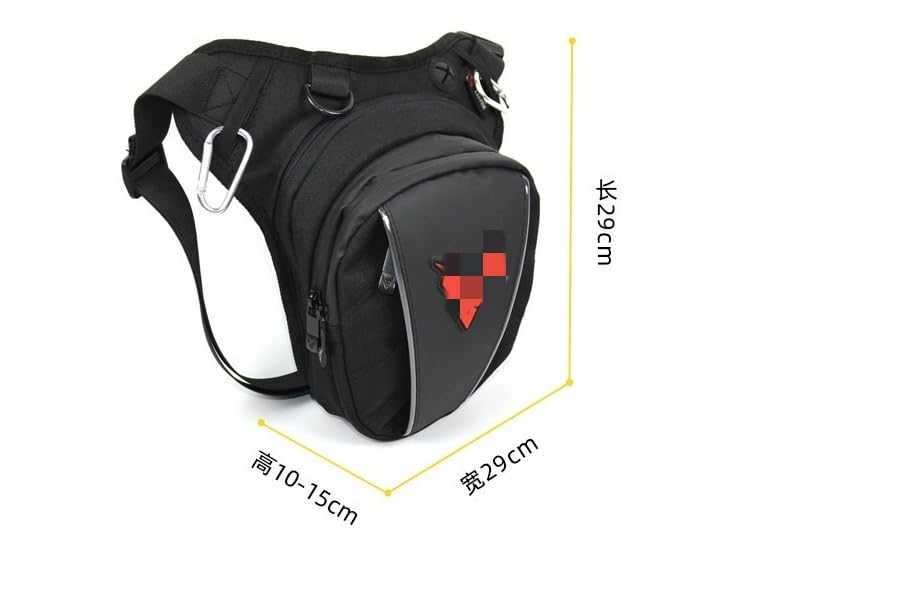Bolsa Pierna Moto, Pernera Moto Bolsa Lateral Multifuncional for Motocicleta, Impermeable, for Ocio al Aire Libre, riñonera for(Matte Gray)