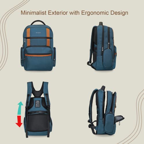AirCase Anti-Gravity Backpack for Men & Women, Weight Reducing 15.6” Laptop Bag for Travel & Office, Ergonomic Technology for Posture & Muscle Support, Patent Protected, in-Built Shock Absorber, Blue