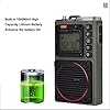Full Band Radio Receiver, Portable Shortwave AM FM Radio with Backlight Screen, FM VHF AM SW WB Radio Receiver for Outdoor Camping Home