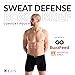 Ejis Sweat Defense Boxer Brief | Comfort Pouch | Sweat Proof Micro Modal (Large, Black)