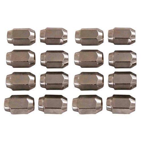 Chrome Metric Lug Nut Set (16) for Star and Yamaha Golf Carts