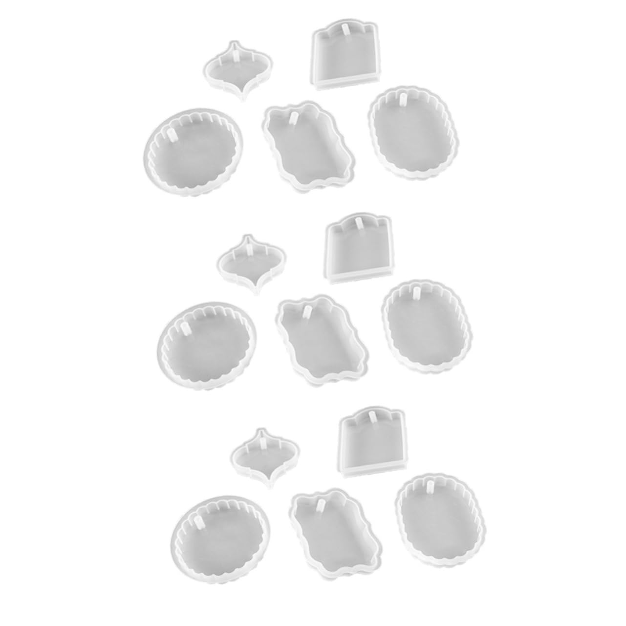 Lurrose 3 Set Di Per Gioielli Kit Di Per Modelli in Silicone Epossidico Per Decorazioni Stampo Per Cartellino 5 Pezzi*3