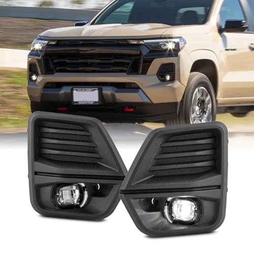 AKKON - Fits 2023-2025 Chevy Colorado LED Bumper Fog Lights Pair Left+Right w/Wire Harness Bracket Switch Accessories