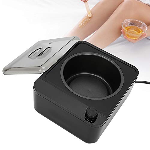Calentador de cera de 500 ml, calentador de cera eléctrico inteligente, máquina de calentamiento de cera fundidora para depilación, para cera dura y cera blanda (negro)(YO)