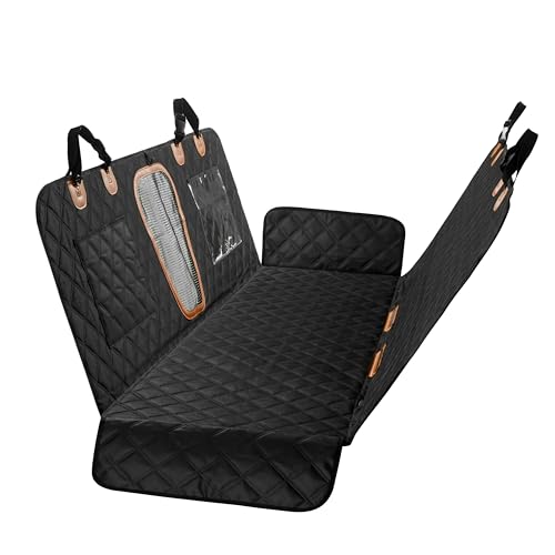 VERTAST Autoschondecke für Hund 137x147 cm, Hundedecke Auto Rückbank mit Sicherheitsgurt, 600D Oxford Wasserdicht Kratzfeste Hundeschutz für Autobank für LKWs PKWs SUVs (Schwarz - Kleine Klappe) VERTAST Autoschondecke für Hund 137x147 cm, Hundedecke Auto Rückbank mit Sicherheitsgurt, 600D Oxford Wasserdicht Kratzfeste Hundeschutz für Autobank für LKWs PKWs SUVs (Schwarz - Kleine Klappe)