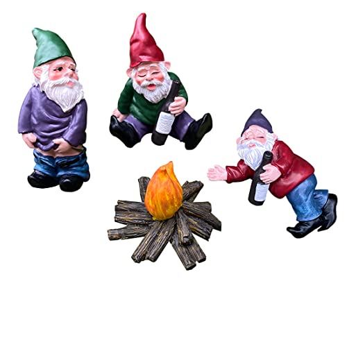 XehCaol Nain De Jardin Humour Doigt d'honneur Nains Deco Exterieur Sculptures Et Statues Déco De Jardin Statue pour Intérieures Ou Extérieures (C) – vue 2