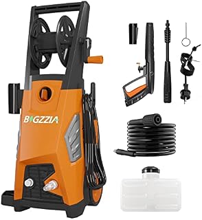 Bigzzia Pressure Washer, Power Washer 2000W 150Bar 7.8L/min Electric High Pressure Car Washer with 5M Hose 3 in 1 Nozzle for Patio Garden Yard Vehicle