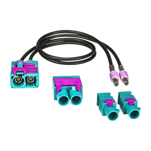 tomzz Audio 1500-001 Adaptateur d'antenne Double Fakra Femelle (F) sur Double Fakra mâle (M) ou 2 x Fakra mâle (M) Variable