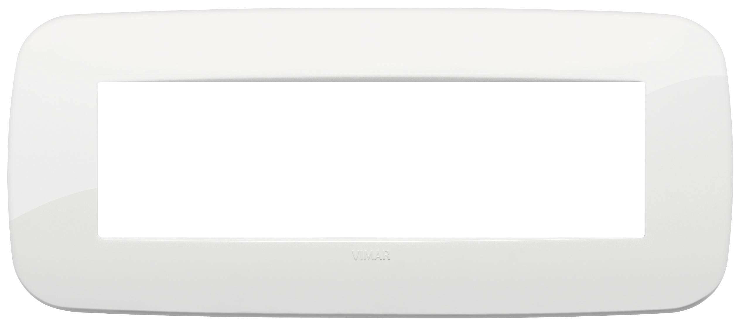 Cadre Round VIMAR Arke blanc 7 modules pour harmoniser le salon de votre maison
