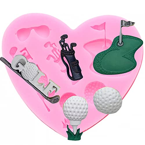 JINGYUA 3D Golf Deporte Bola de Cristal Molde de Silicona Fondant Chocolate Gumpaste moldes DIY Herramientas de decoración de Pasteles moldes de Arcilla polimérica