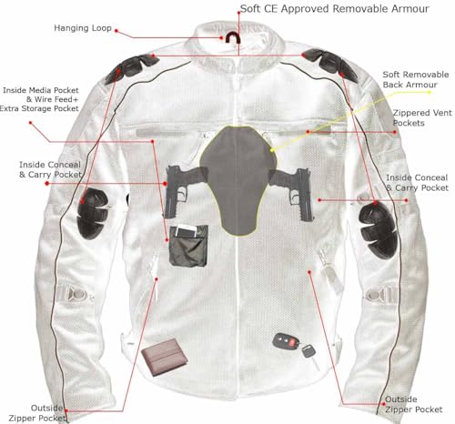 Image of Milwaukee Leather Men's CE Armored Textile Motorcycle Rider Jacket - Year Round Wear