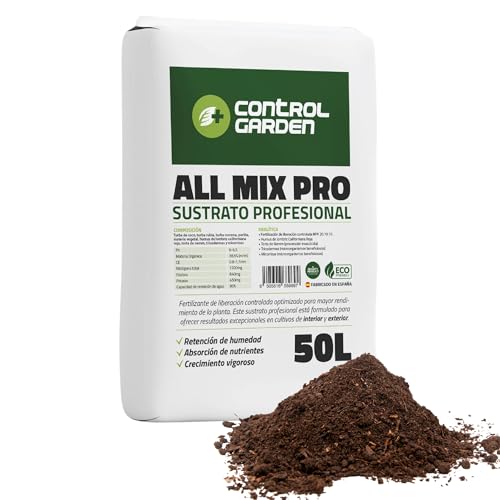 Control Garden Sustrato All Mix 50L | Fertilizante Plantas y Cultivos | Aireación Sustrato | Más Absorción de Agua | Liberación Controlada