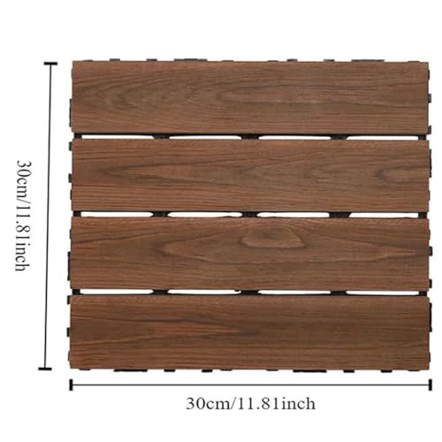 Azulejos de madera entrelazados con base de drenaje rápido y listones multicolor resistentes 5